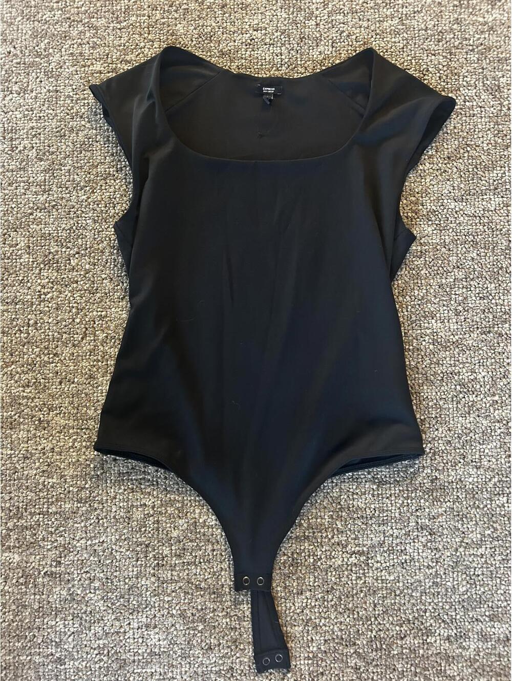 Express Black Cap Sleeve Bodysuit
